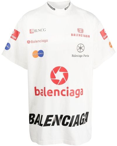 Balenciaga T-shirt Top League - Blanc