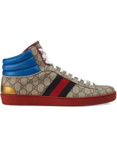 Gucci Ace GG High-top Sneakers - Brown