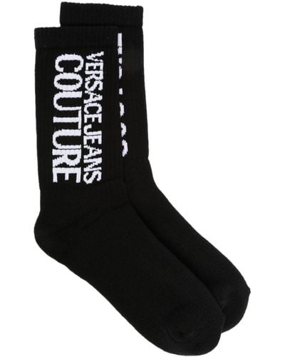 Versace Socken mit Intarsien-Logo - Schwarz