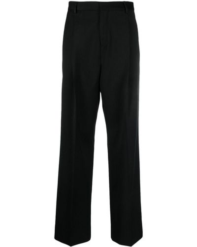 Briglia 1949 Borgon Pleated Straight Trousers - Black