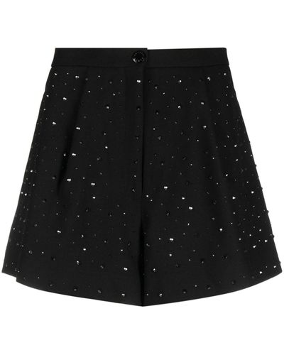 Sandro Rhinestone-embellished High-waisted Shorts - Black
