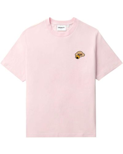 Chocoolate T-Shirt mit grafischem Print - Pink