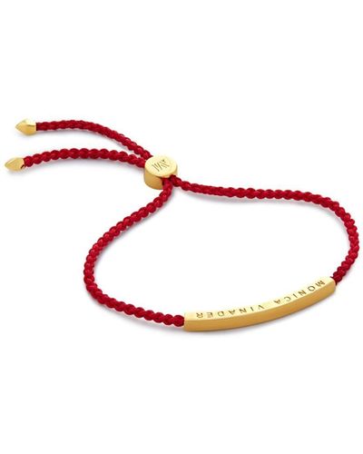 Monica Vinader Bracelet Linear Mini Friendship - Rouge