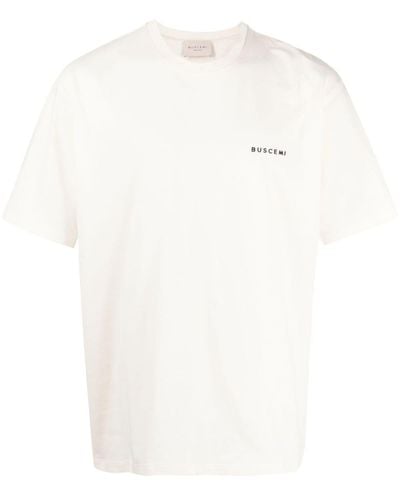 Buscemi T-shirt en coton à logo imprimé - Blanc