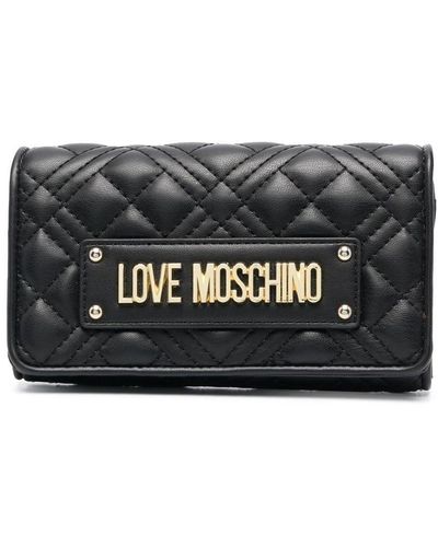 Love Moschino Gewatteerde Portemonnee - Zwart