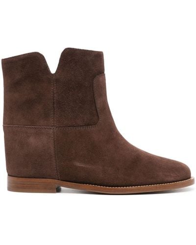 Via Roma 15 Suede Ankle Boots - Brown