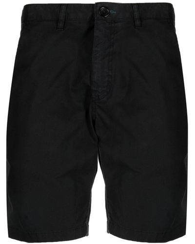 PS by Paul Smith Zebra-motif Stretch-cotton Chino Shorts - Black