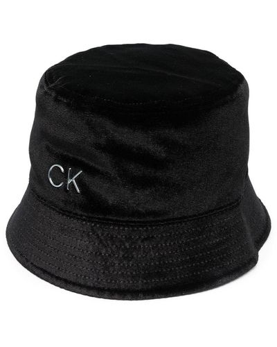 Calvin Klein ベルベット バケットハット - ブラック