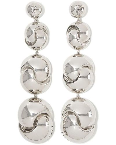 Emilio Pucci Sphere Design Clip-on Earrings - White