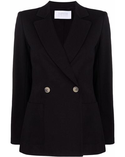 Harris Wharf London Notched-lapel Double-breasted Jacket - Black