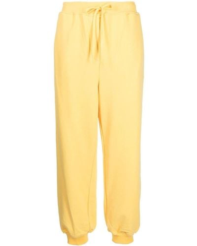 Pushbutton Drawstring Cuffed sweatpants - Yellow
