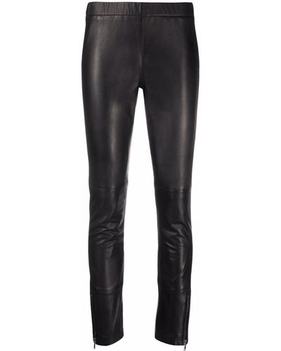 P.A.R.O.S.H. Slim-cut Leather leggings - Blue