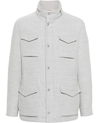 Eleventy Field Wool Jacket - Grey