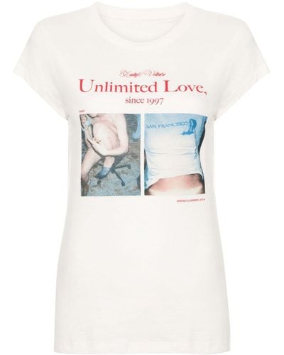 Zadig & Voltaire Camiseta Skinny CLL con estampado fotográfico - Blanco