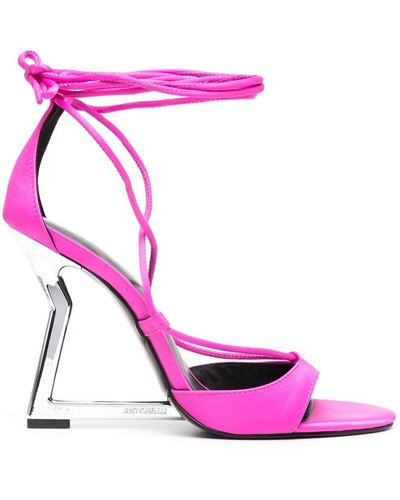 Just Cavalli 110mm Tie-fastening Sandals - Pink
