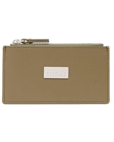 MM6 by Maison Martin Margiela Numeric Leather Wallet - Natural