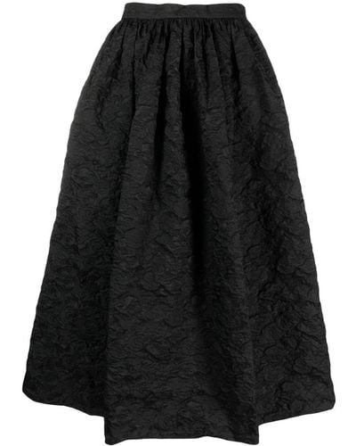 Erdem Textured A-line Skirt - Black