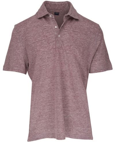 Fedeli Zero Mélange-effect Polo Shirt - Purple