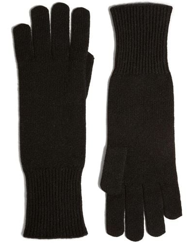 Khaite The Calda Cashmere Gloves - Black
