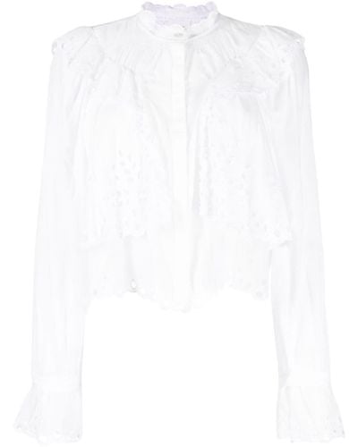Isabel Marant Broderie Anglaise Blouse - Wit