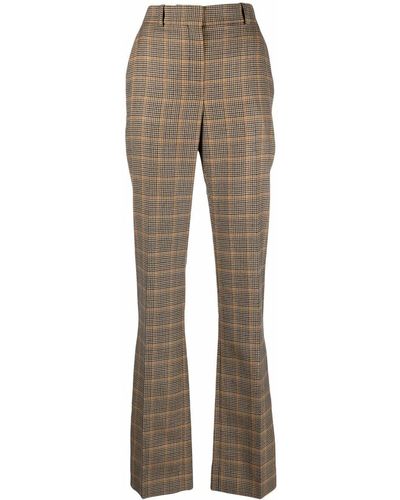 Nina Ricci Houndstooth Checked Straight-leg Trousers - Natural
