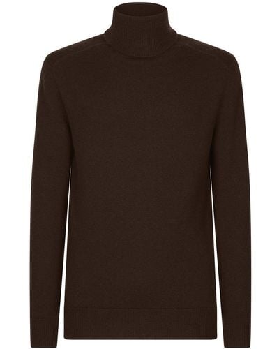 Dolce & Gabbana Roll-neck Cashmere Sweater - Brown