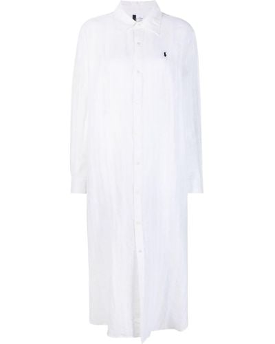 Polo Ralph Lauren ロングスリーブ シャツドレス - ホワイト