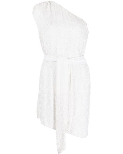 retroféte Asymmetrische Mini-jurk - Wit