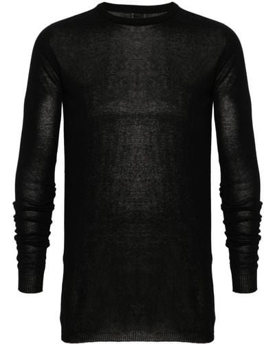 Rick Owens Biker Level Knitted Sweater - Black
