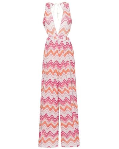 Missoni Zigzag-woven Jumpsuit Cover-up - Pink