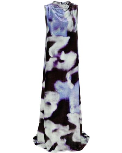 Christian Wijnants Dressikal Kleid mit abstraktem Print - Blau