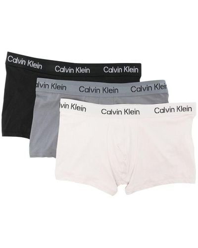 Calvin Klein Set aus drei Boxershorts mit Logo-Bund - Schwarz