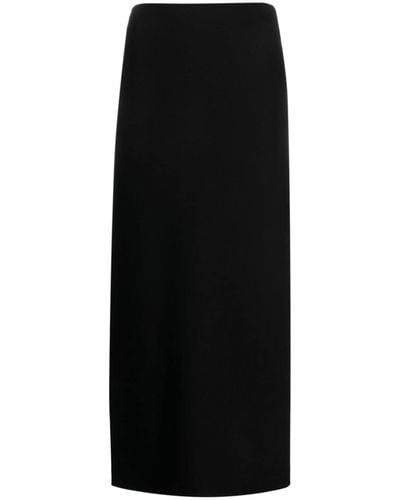Giorgio Armani Mid-rise Wool-blend Skirt - Black