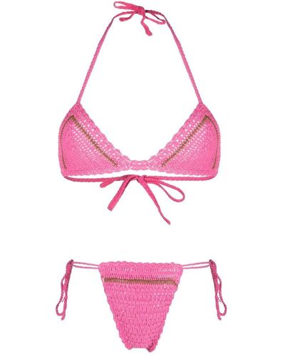 Akoia Swim Bikini all'uncinetto - Rosa