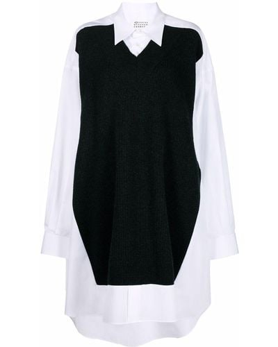 Maison Margiela Robe-chemise oversize - Blanc