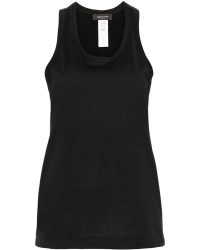 Fabiana Filippi Contrast-panel Tank Top - Black