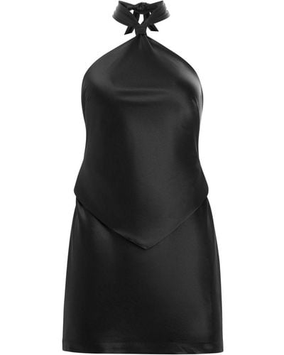 retroféte Harlie Halterneck Mini Dress - Black