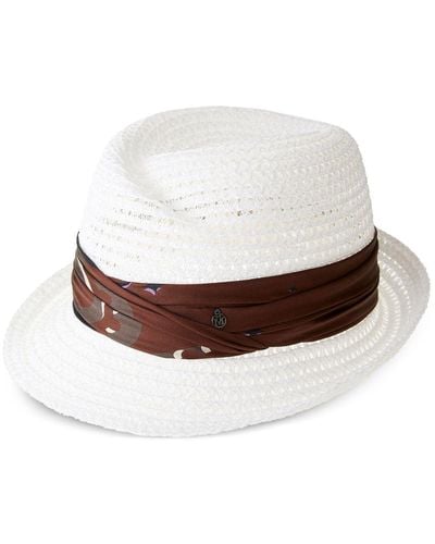 Maison Michel Virginie Up Trilby ハット - ホワイト