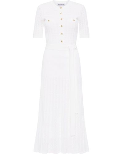 Rebecca Vallance Alice Knitted Midi Dress - White