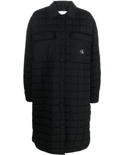 Calvin Klein キルティング コート - ブラック