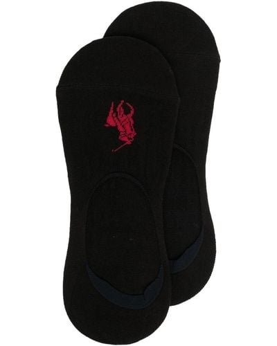 Polo Ralph Lauren Logo-print 3 Pack Socks - Black