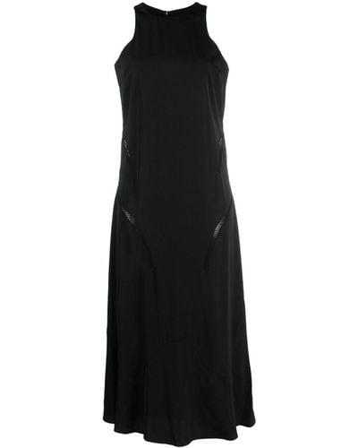 Rohe Lace-detail Racer-neckline Midi Dress - Black