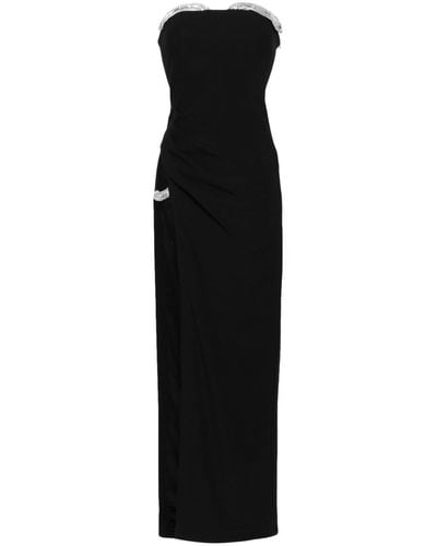 retroféte Nadia Crystal-embellished Gown - Black