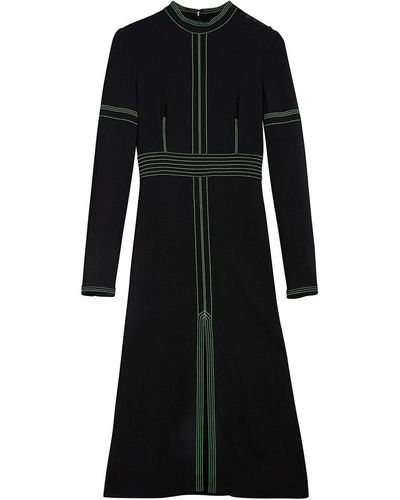 Burberry Kleid mit Kontrastnaht - Schwarz