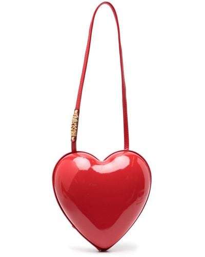 Moschino Heart-Shape Shoulder Bag - Red