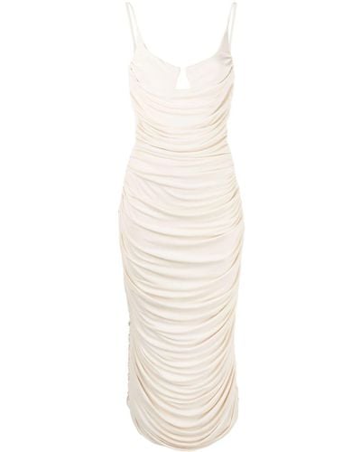 Paris Georgia Basics Slyvie ノースリーブ シャーリング ドレス - ホワイト
