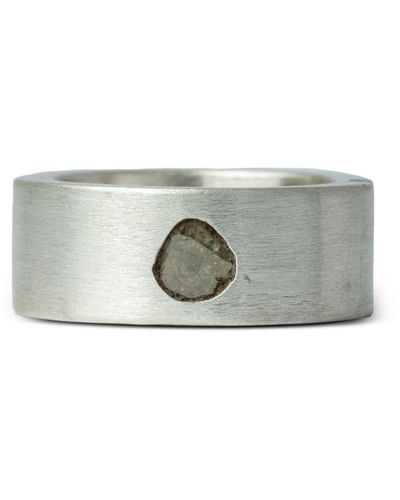 Parts Of 4 Sistema Ring Sterling-silver Yellow-diamond Ring - Grey