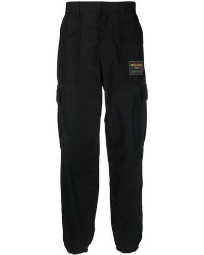 Moschino Pantalones cargo con parche del logo - Negro