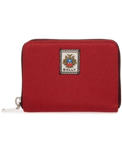 Bally Logo-patch Wallet - Red