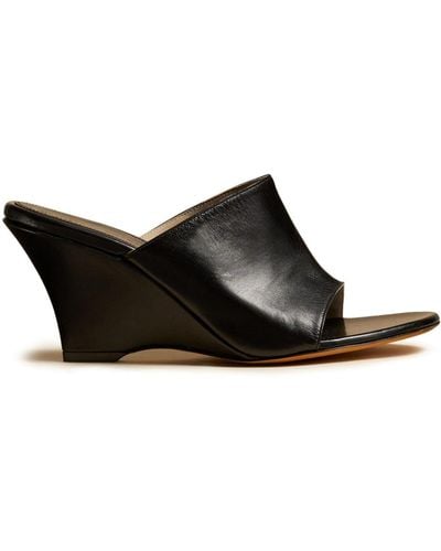 Khaite The Marion 75mm Leather Sandals - Black